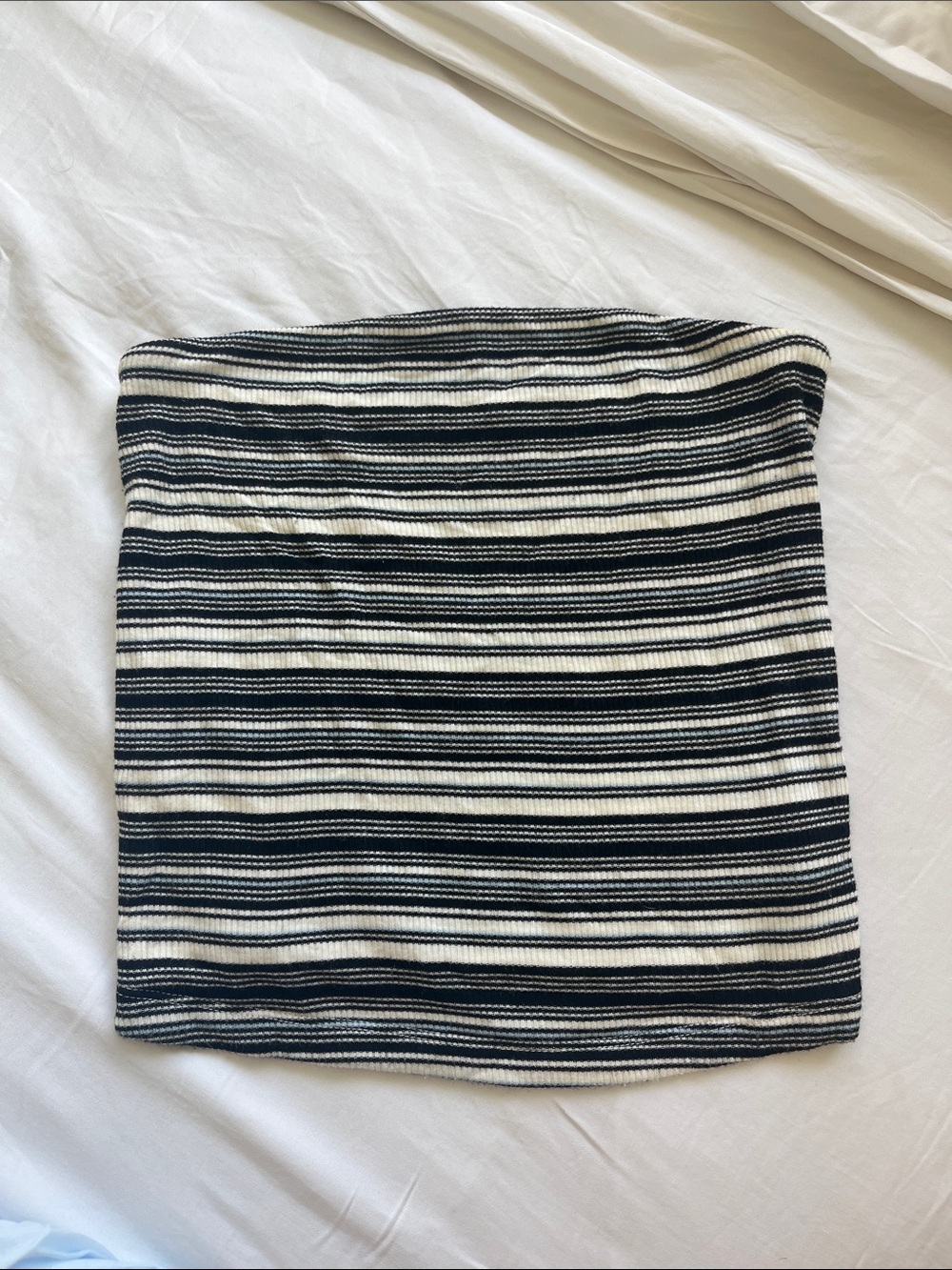 American Eagle Outfitters Black and White Striped Tube Tube Top